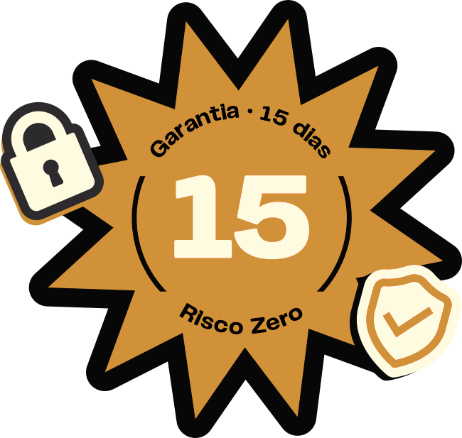 Garantia de 15 dias, risco zero